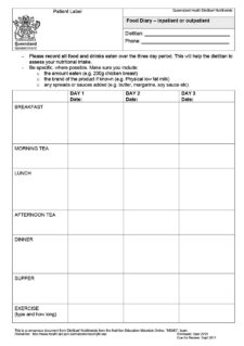 food journal template
