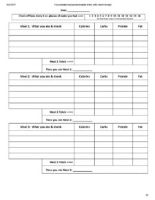 food journal template