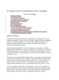 food truck business plan