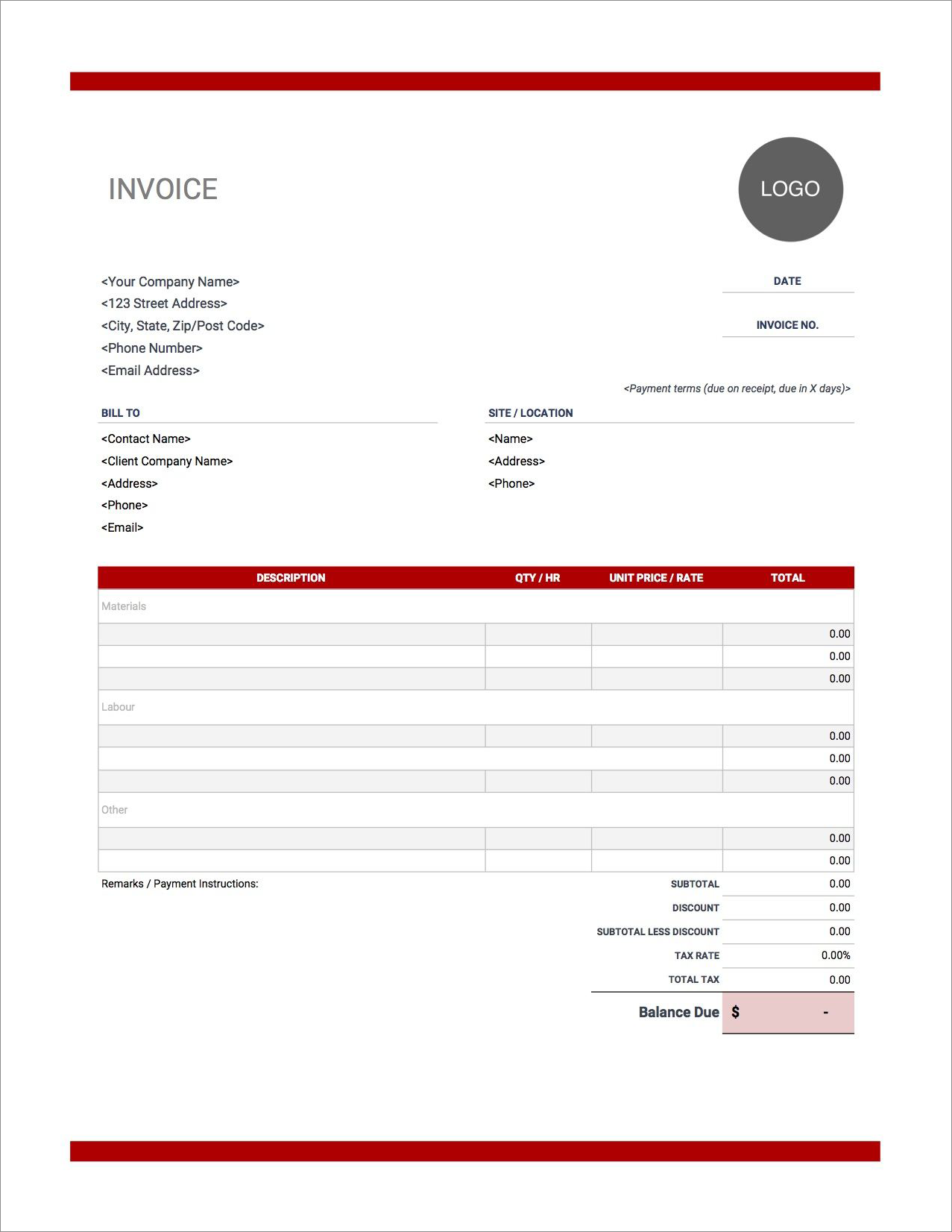 general contractor invoice template example general contractor invoice template example