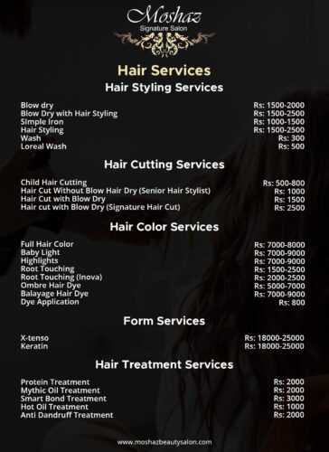 √ Hair Salon Price List Template (Free Printable)