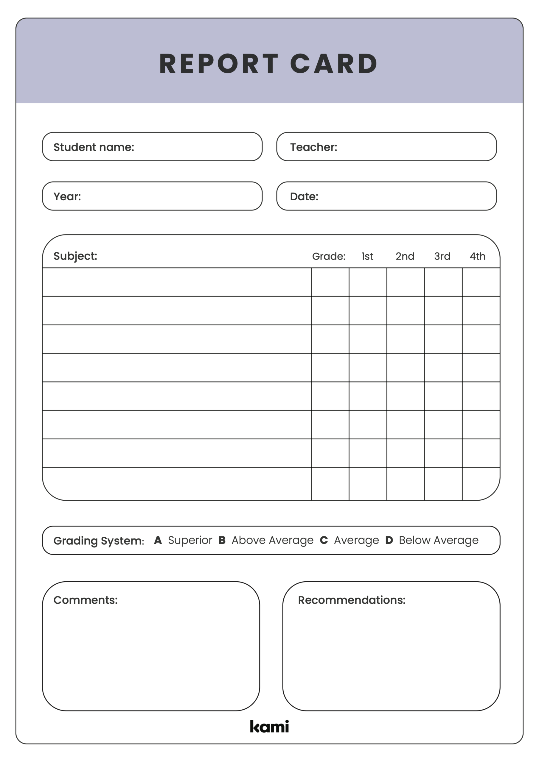 homeschool report card template free homeschool report card template free