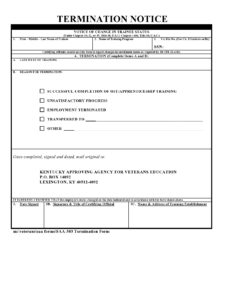 notice of termination