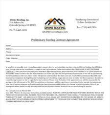 printable roofing contract forms