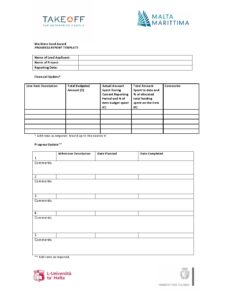 progress report template