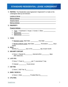 rental agreement template free