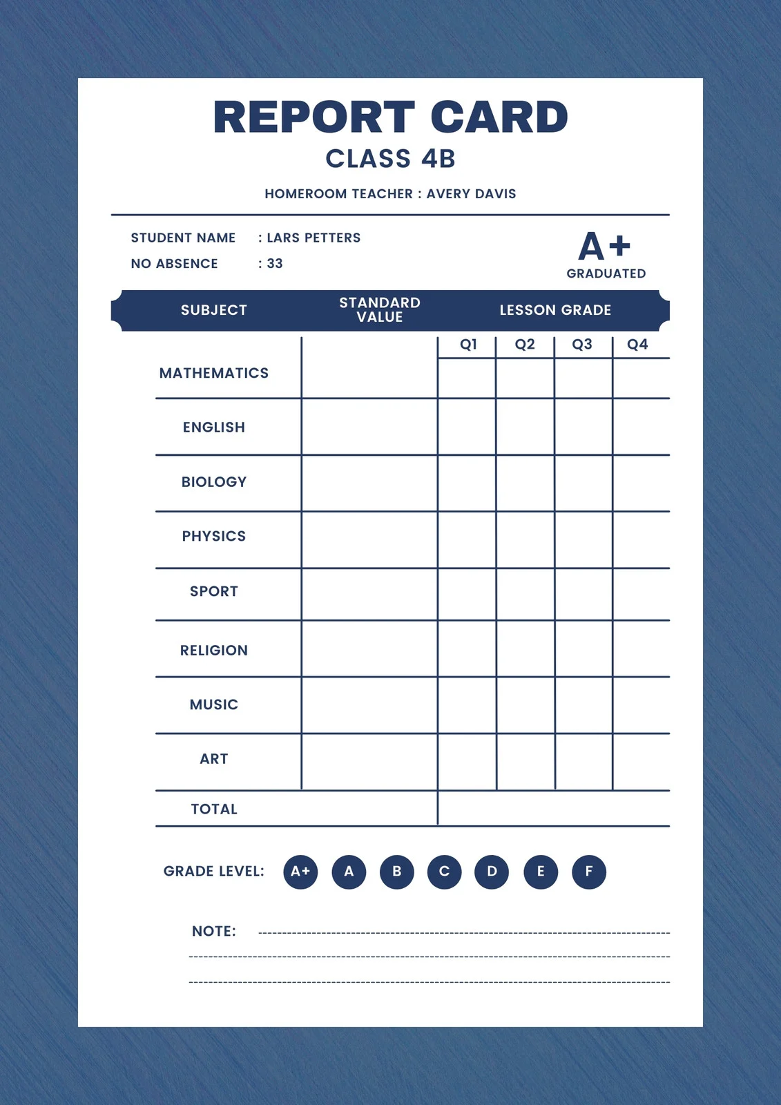report card template pdf report card template pdf