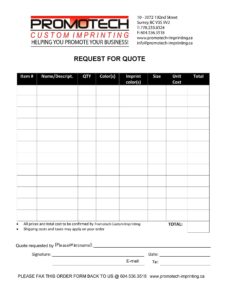 request for quote template government