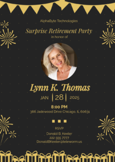 retirement party invitation design