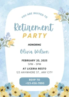 retirement party invitation template wording