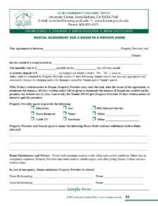 room rental agreement