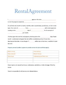room rental agreement
