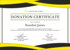 sample of donation gift certificate template