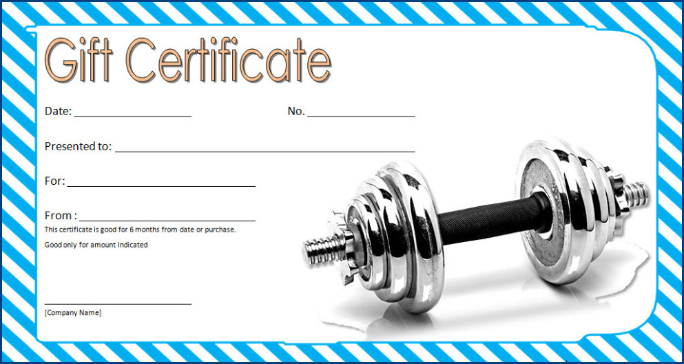 sample of fitness gift certificate template