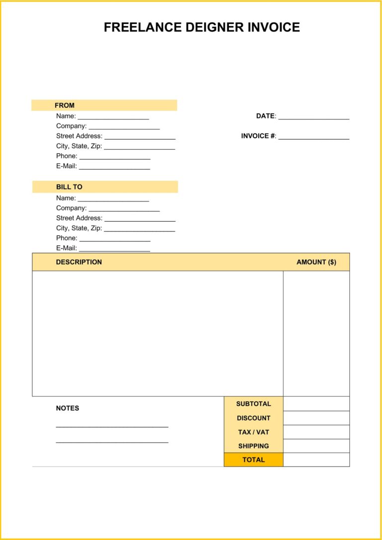 Sample Invoice Temp √ Invoice Template For Designer