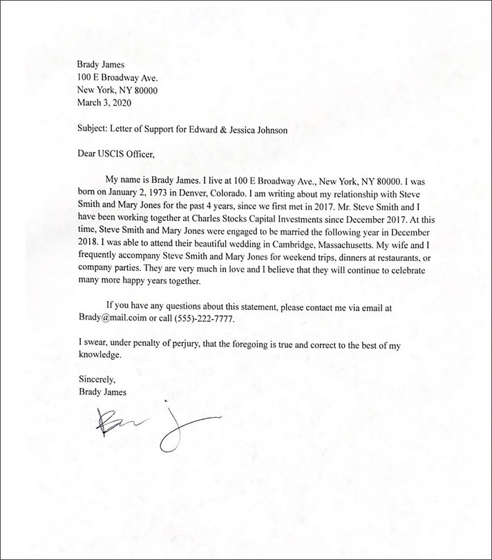 sample of marriage support letter from friends sample of marriage support letter from friends