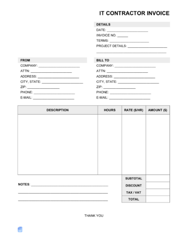 √ Self employed Contractor Invoice Template √ Self employed Contractor Invoice Template