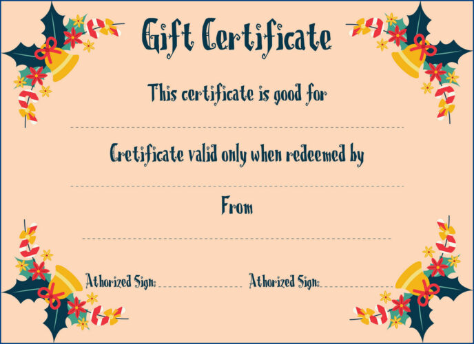 √ Thanksgiving Gift Certificate Template (Free Fillable)