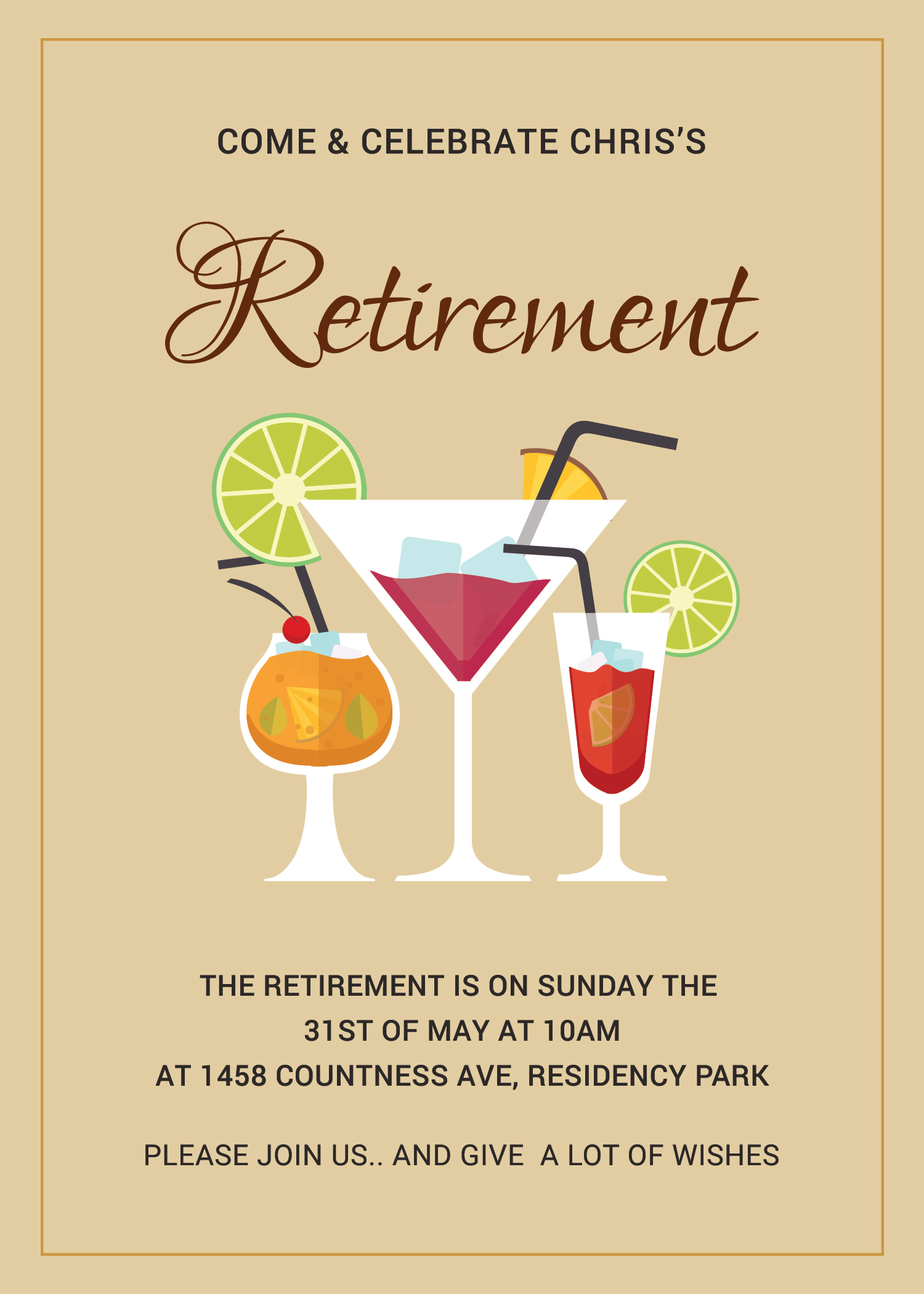 sample retirement party invitations