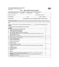 self employment ledger template