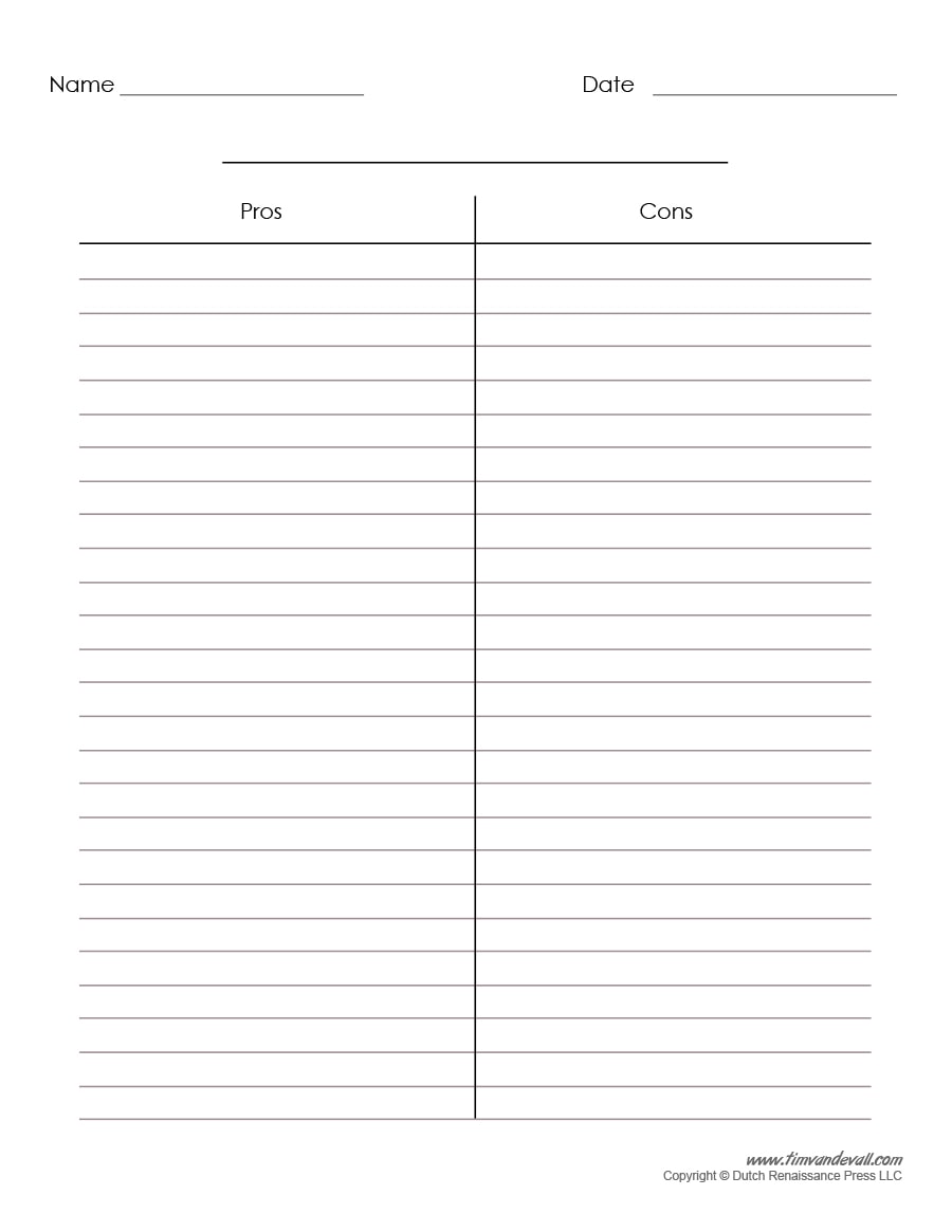 t chart template t chart template