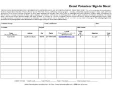 sample of printable volunteer sign in sheet template in word format