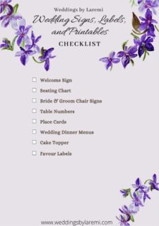 wedding shopping checklist template sample